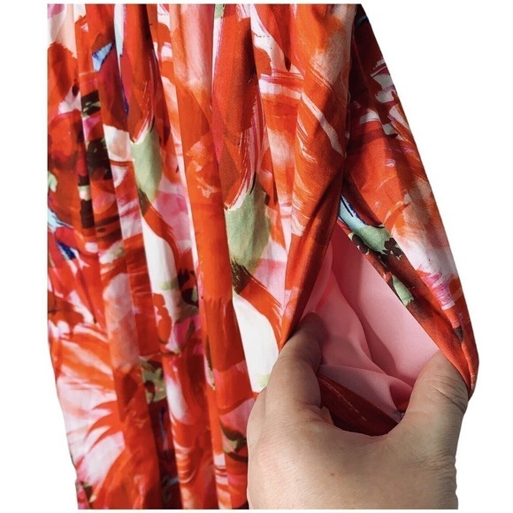 Milly Noah Brushstroke Poplin Maxi Dress Womens Size 2 $425 - Picture 10 of 16